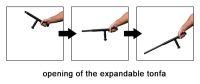 Opening of the expandable tonfa